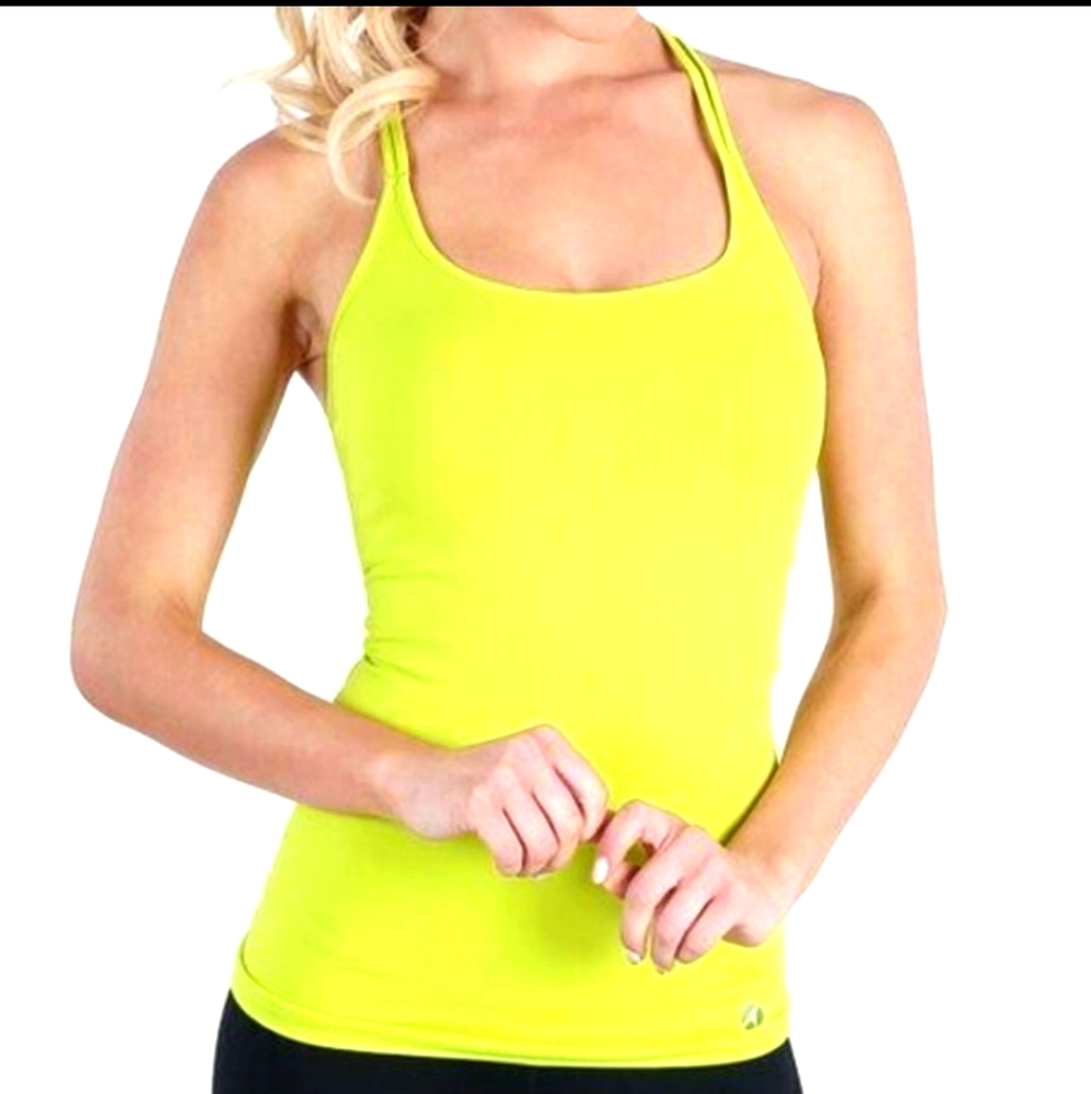 Avocado Chartreuse Strappy Tank, Sz S/M